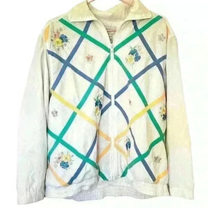 ALFRED DUNNER EMBROIDERED FLORAL JACKET